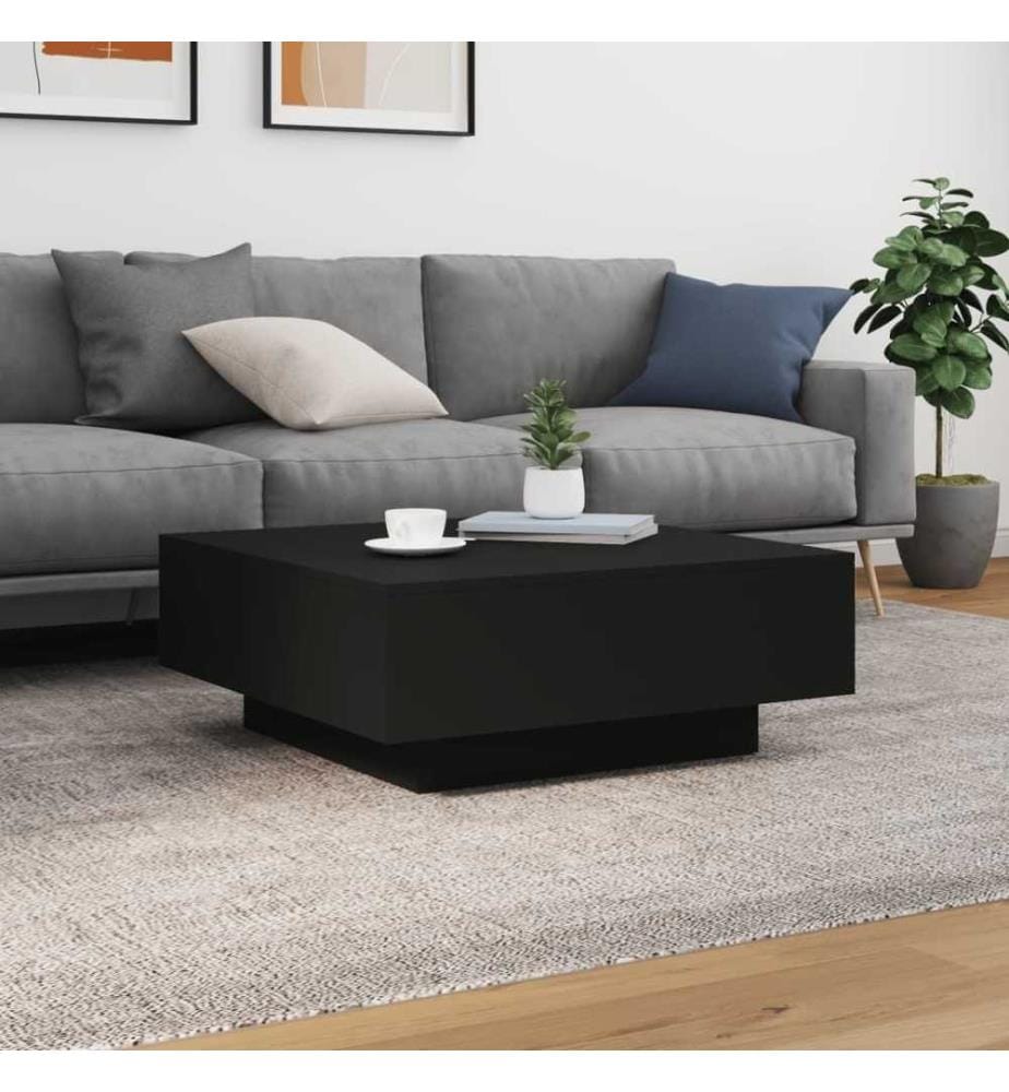 Couchtisch Schwarz 80x80x31 cm Holzwerkstoff