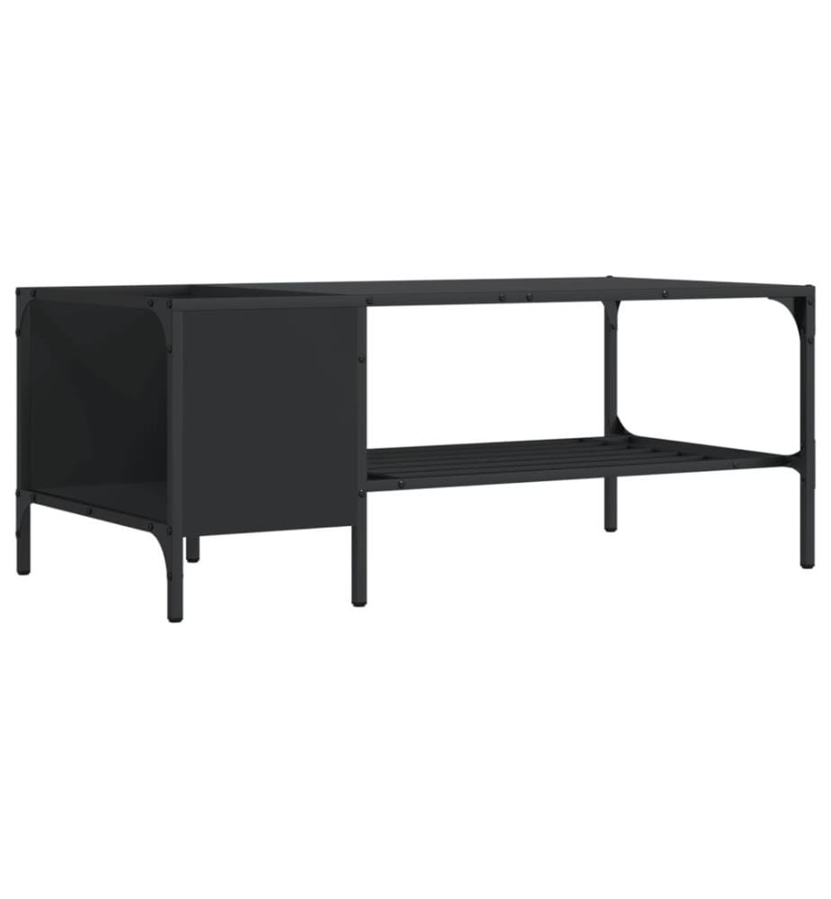 Couchtisch mit Regal Schwarz 100x51x40 cm Holzwerkstoff