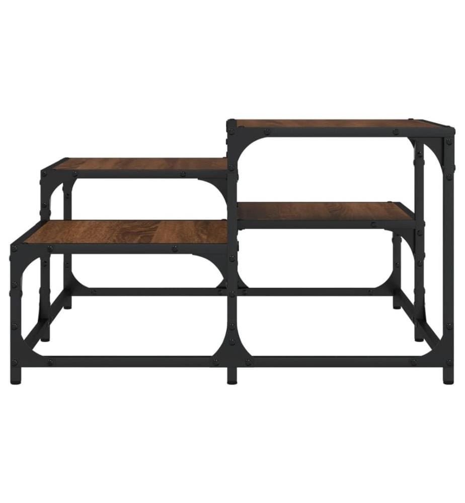Couchtisch Braun Eichen-Optik 68x68x40 cm Holzwerkstoff
