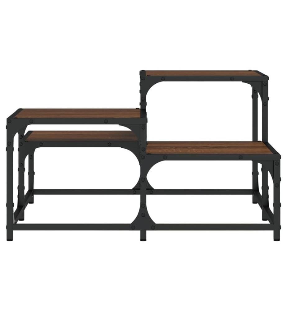Couchtisch Braun Eichen-Optik 68x68x40 cm Holzwerkstoff