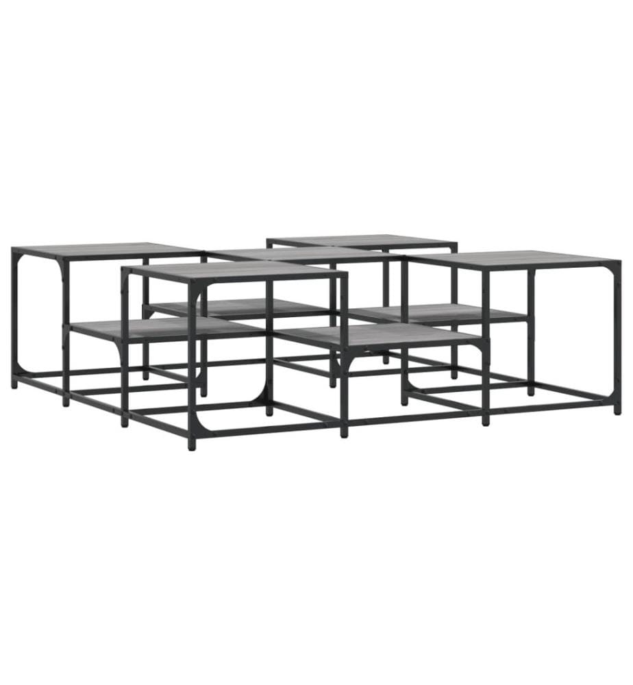 Couchtisch Grau Sonoma 121x121x40 cm Holzwerkstoff