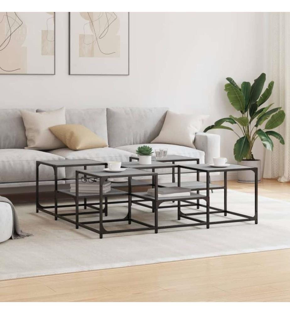 Couchtisch Grau Sonoma 121x121x40 cm Holzwerkstoff