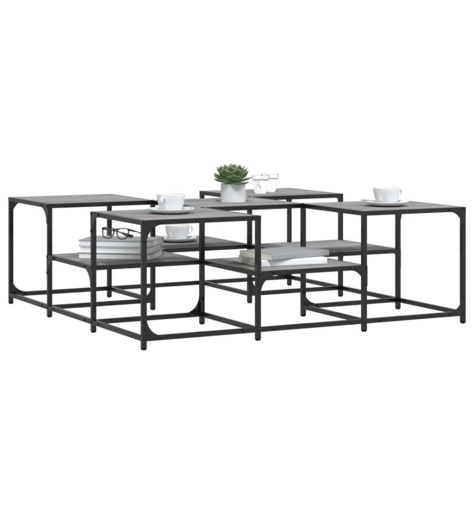 Couchtisch Grau Sonoma 121x121x40 cm Holzwerkstoff