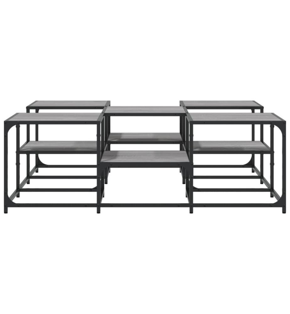 Couchtisch Grau Sonoma 121x121x40 cm Holzwerkstoff