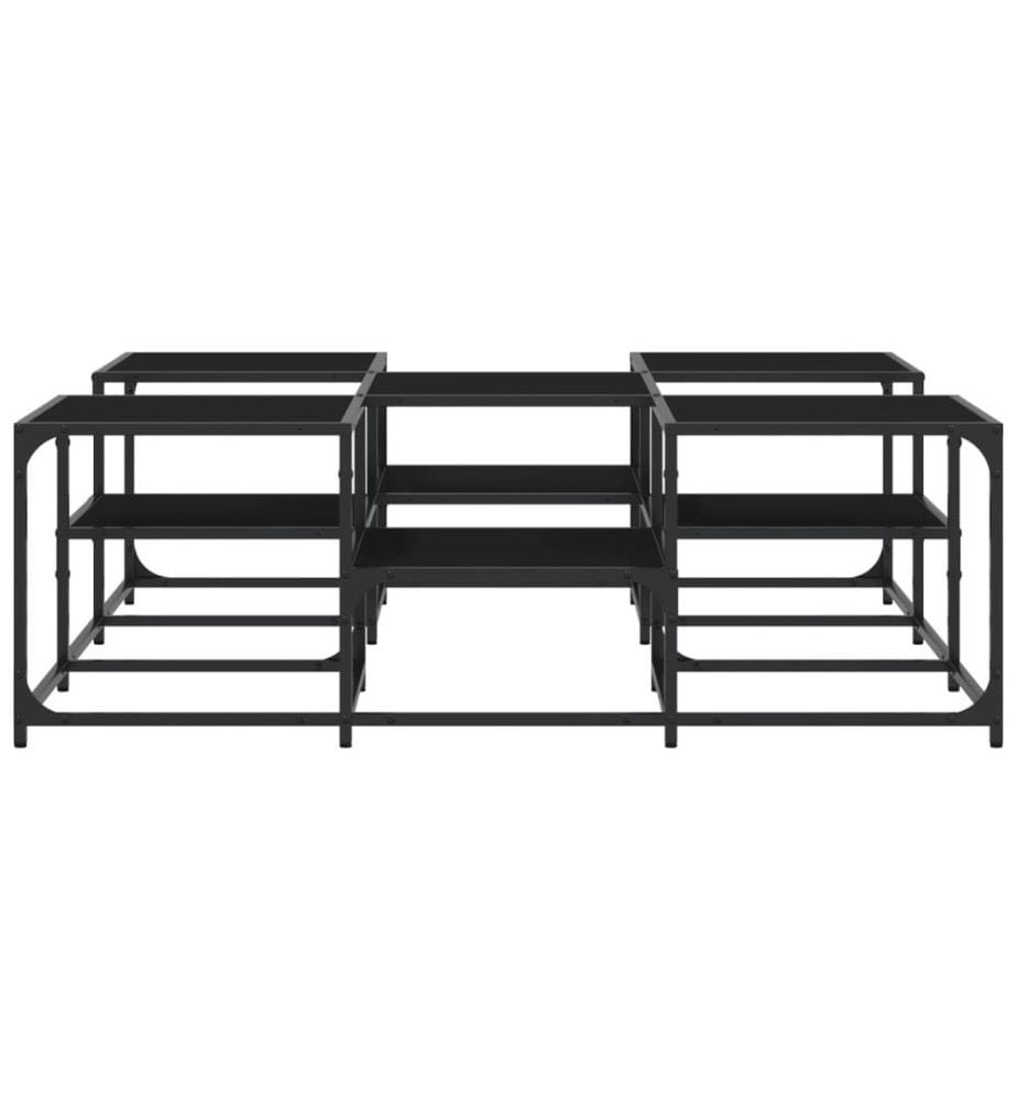 Couchtisch Schwarz 121x121x40 cm Holzwerkstoff