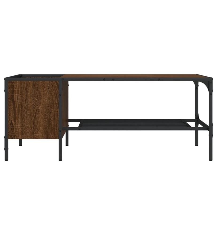 Couchtisch mit Regal Braun Eichen-Optik 100x51x40 cm
