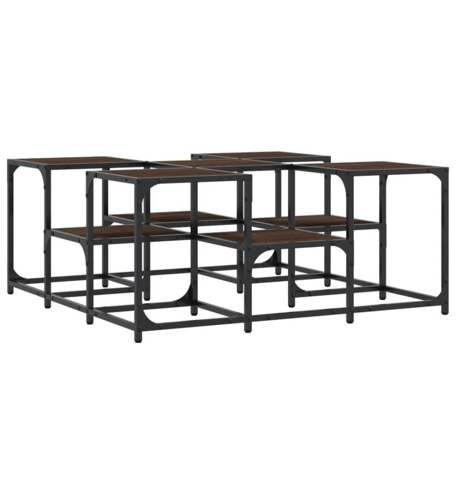 Couchtisch Braun Eichen-Optik 91x91x40 cm Holzwerkstoff