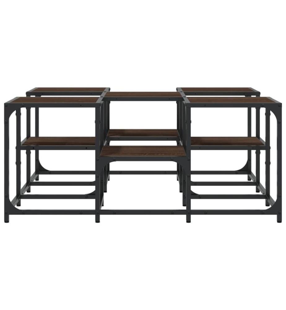 Couchtisch Braun Eichen-Optik 91x91x40 cm Holzwerkstoff