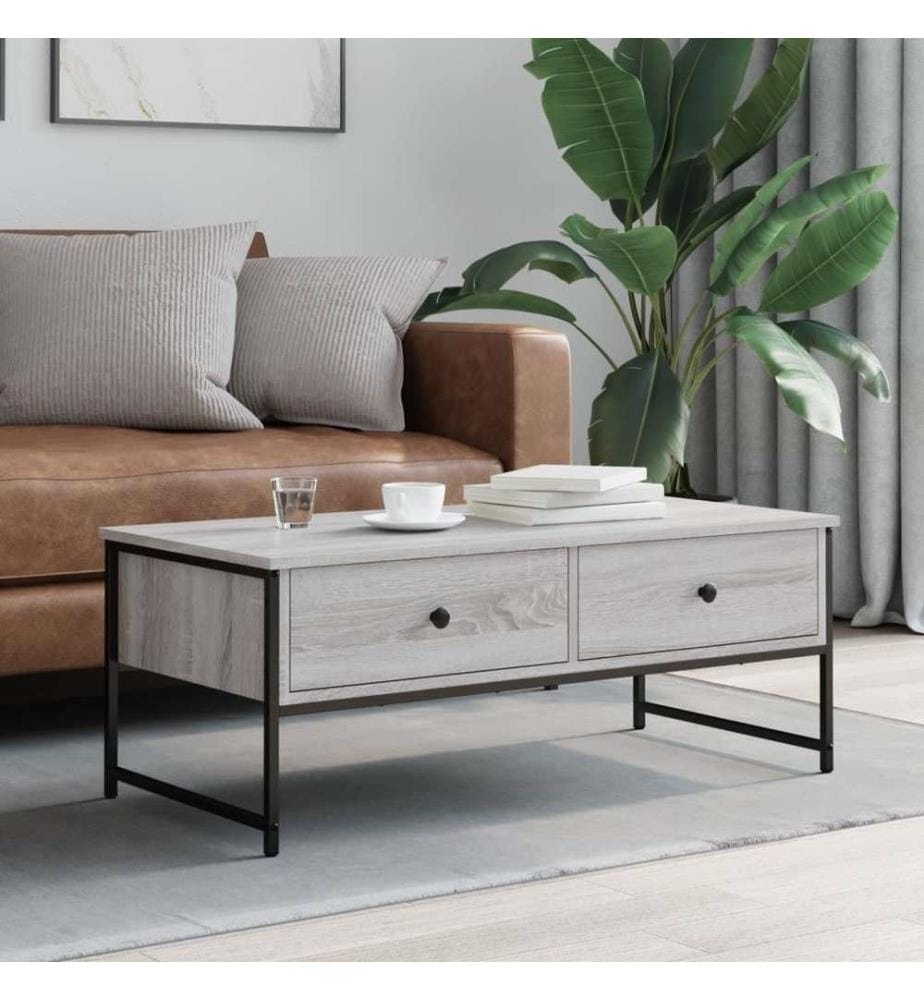 Couchtisch Grau Sonoma 101x49x39,5 cm Holzwerkstoff