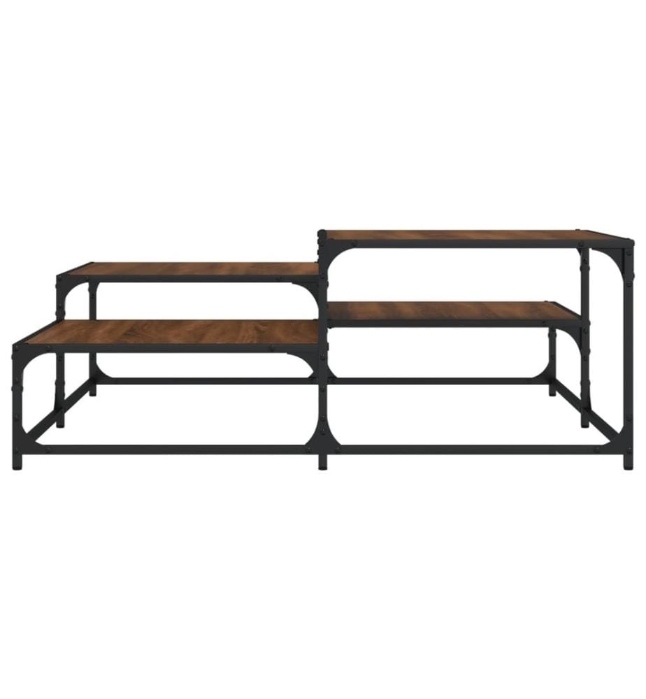 Couchtisch Braun Eichen-Optik 107x107x40 cm Holzwerkstoff