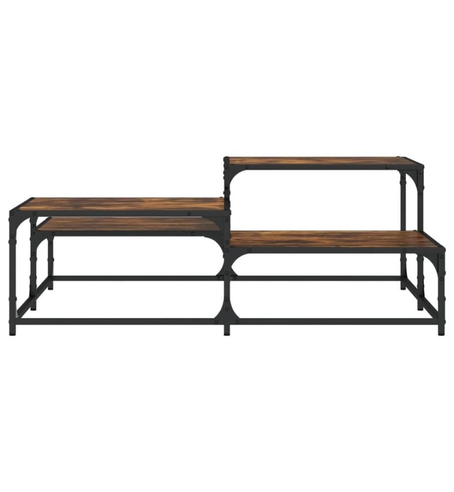 Couchtisch Räuchereiche 107x107x40 cm Holzwerkstoff