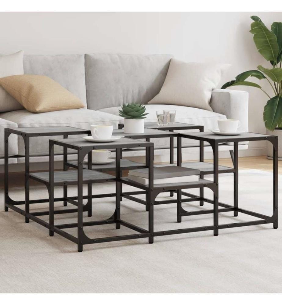 Couchtisch Grau Sonoma 91x91x40 cm Holzwerkstoff