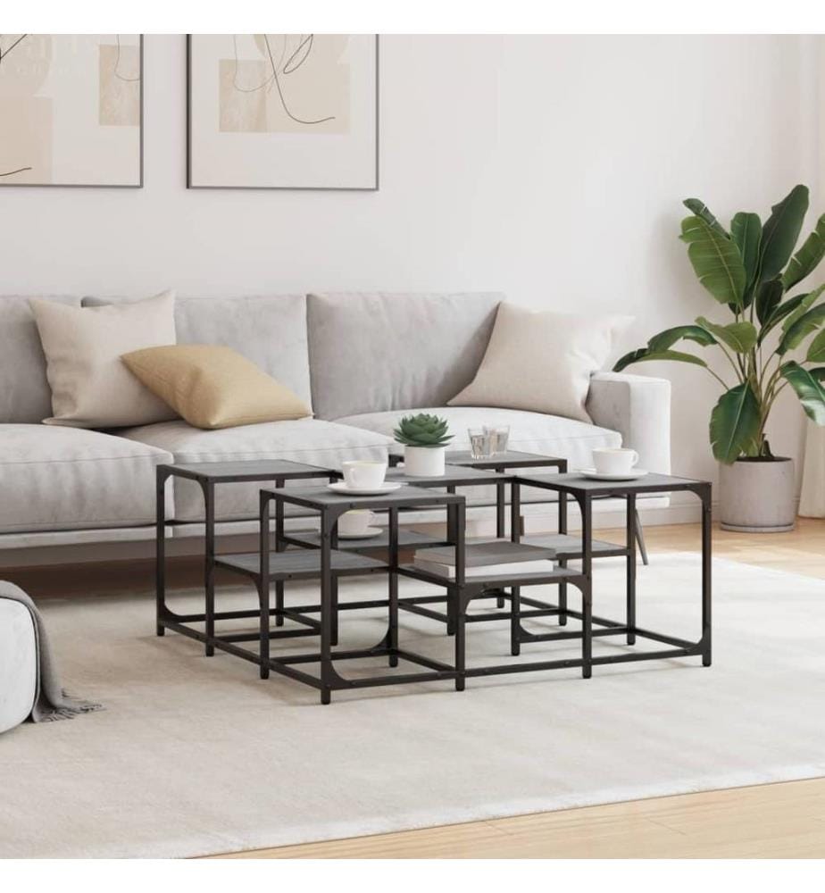 Couchtisch Grau Sonoma 91x91x40 cm Holzwerkstoff