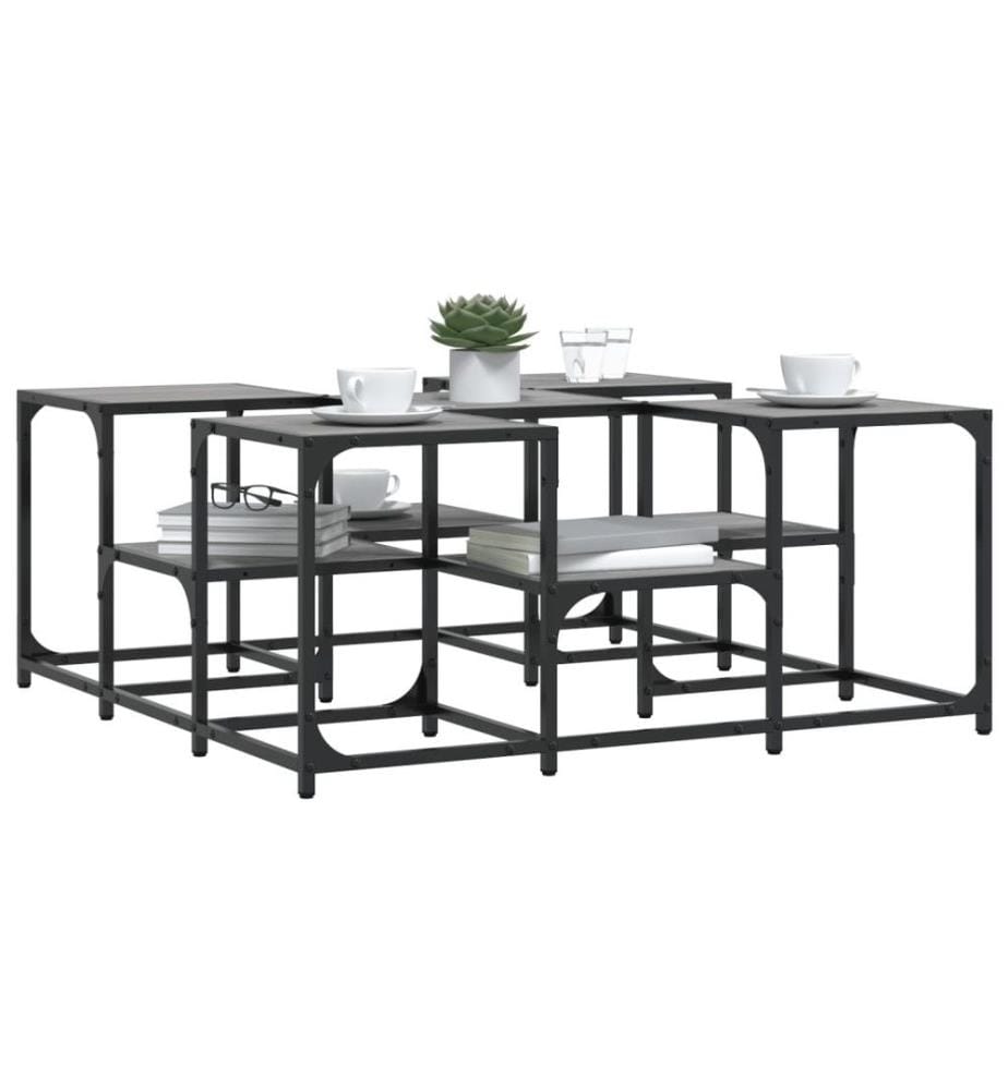 Couchtisch Grau Sonoma 91x91x40 cm Holzwerkstoff