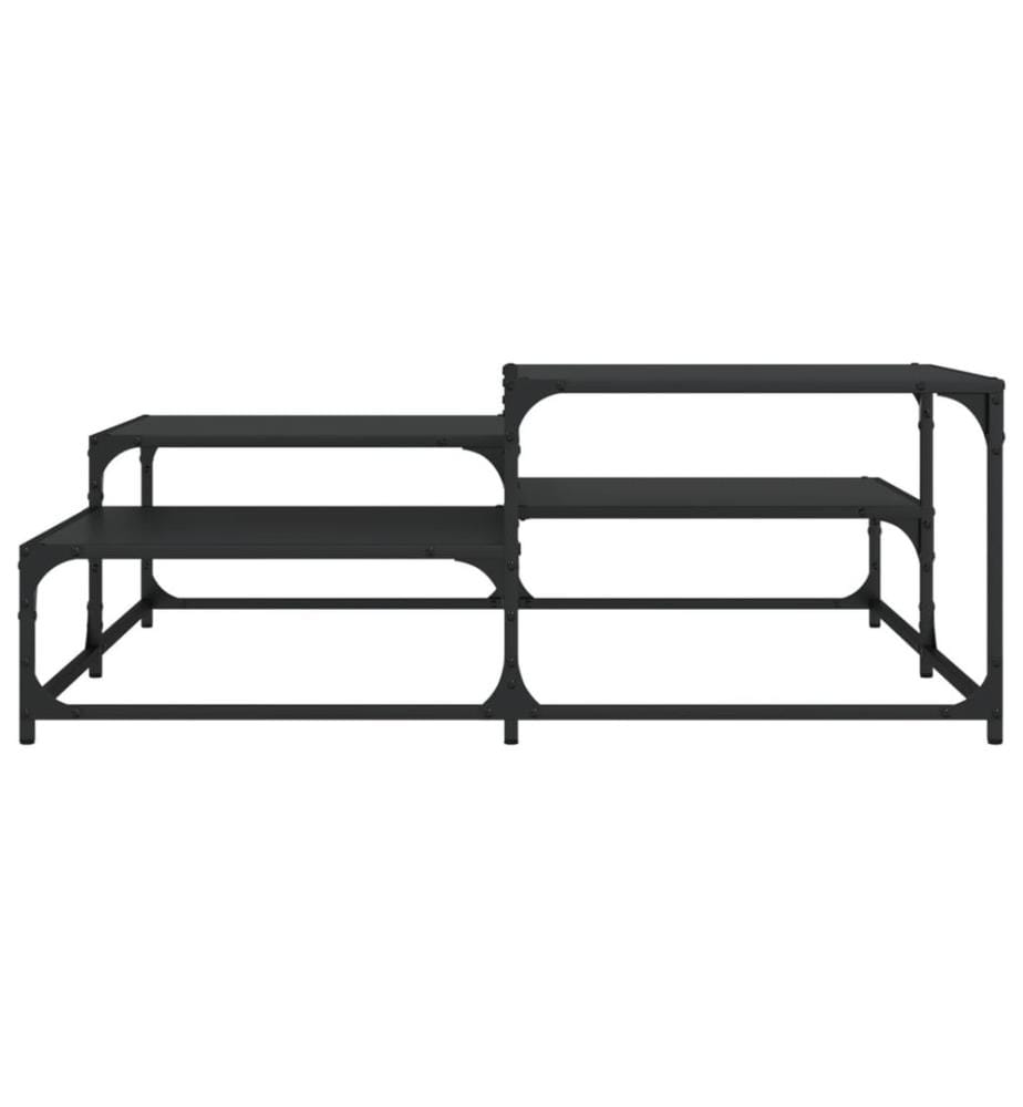 Couchtisch Schwarz 107x107x40 cm Holzwerkstoff