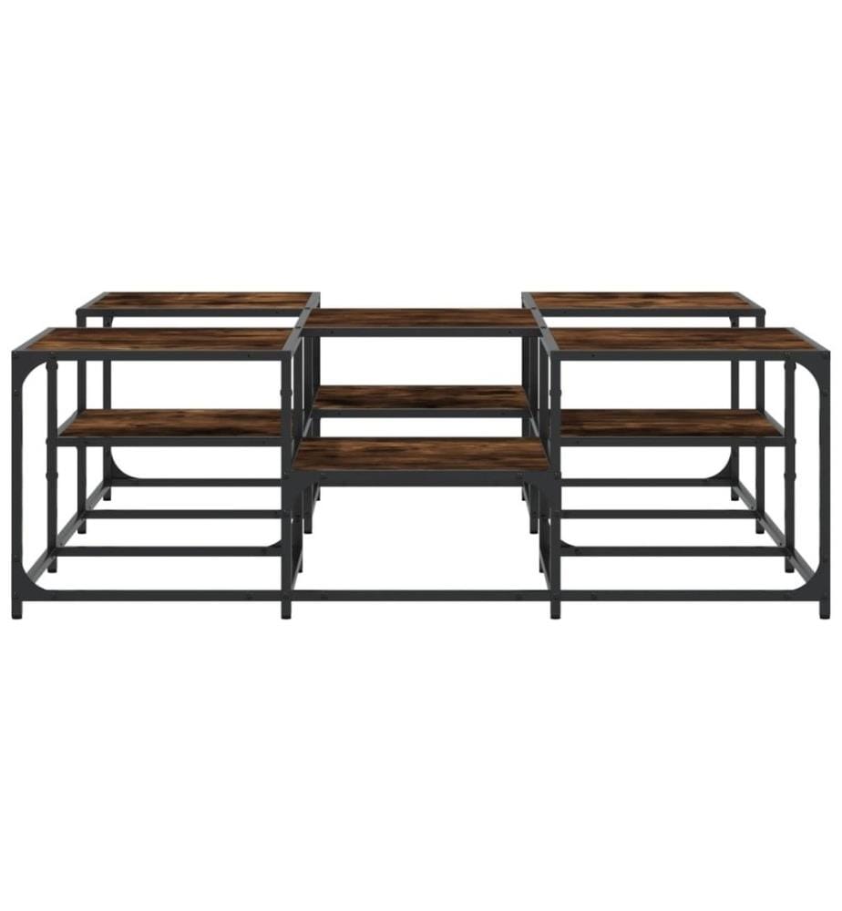 Couchtisch Räuchereiche 121x121x40 cm Holzwerkstoff