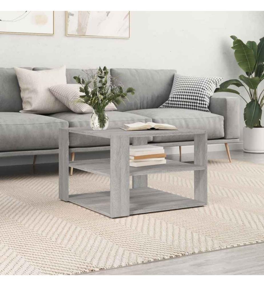 Couchtisch Grau Sonoma 59,5x59,5x40 cm Holzwerkstoff