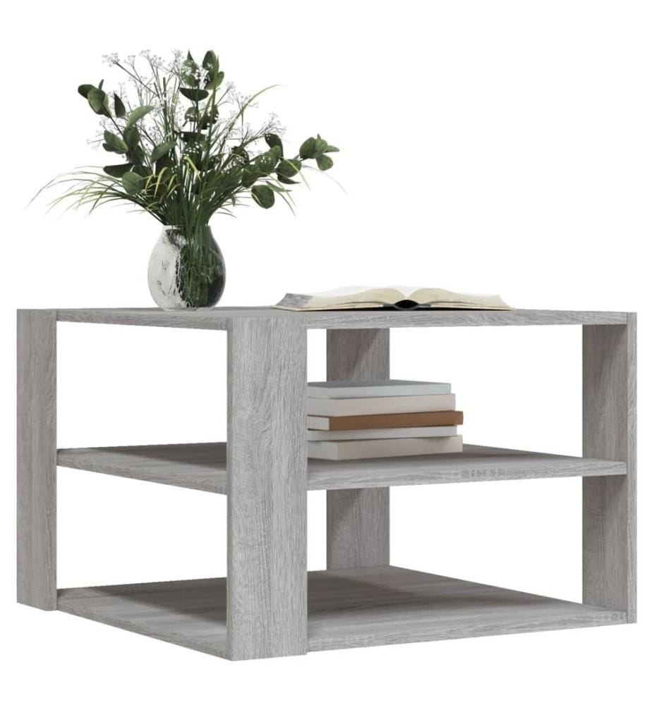 Couchtisch Grau Sonoma 59,5x59,5x40 cm Holzwerkstoff