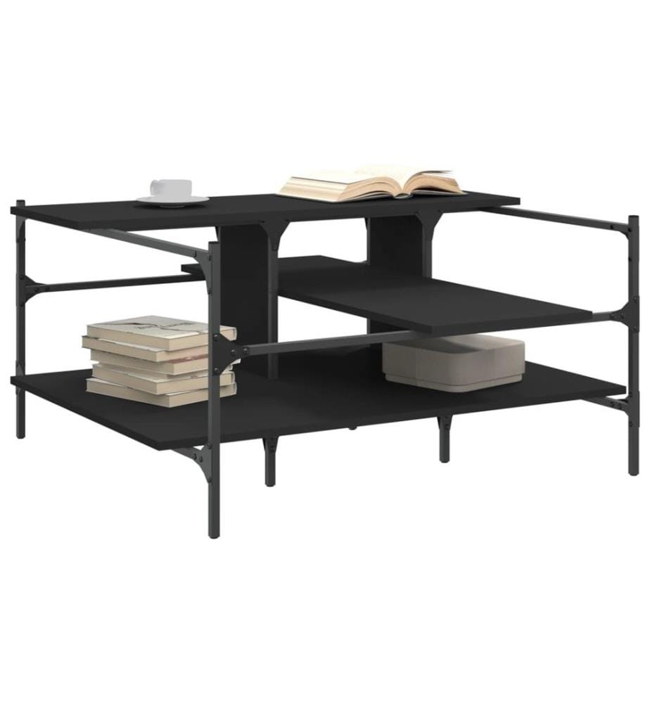 Couchtisch Schwarz 100x100x48,5 cm Holzwerkstoff