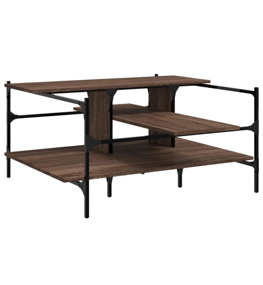 Couchtisch Braun Eichen-Optik 100x100x48,5 cm Holzwerkstoff