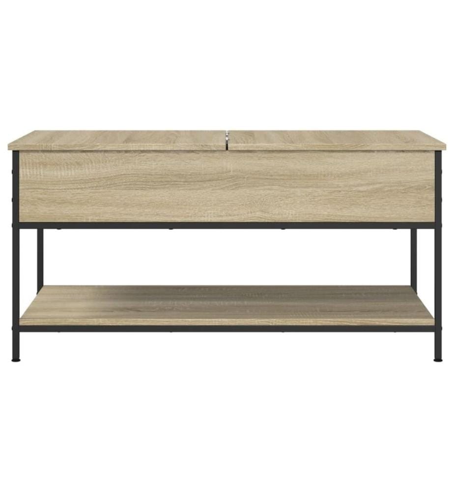 Couchtisch Sonoma-Eiche 100x50x50 cm Holzwerkstoff und Metall
