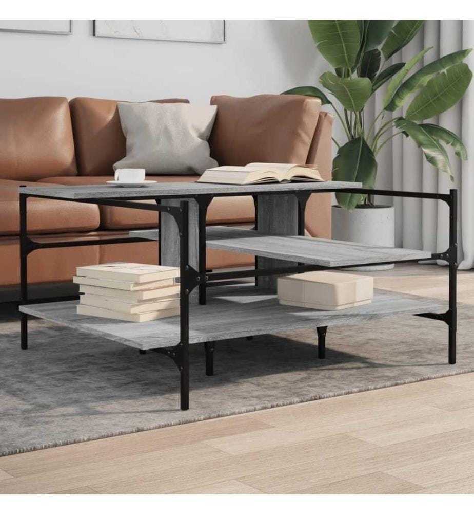 Couchtisch Grau Sonoma 100x100x48,5 cm Holzwerkstoff