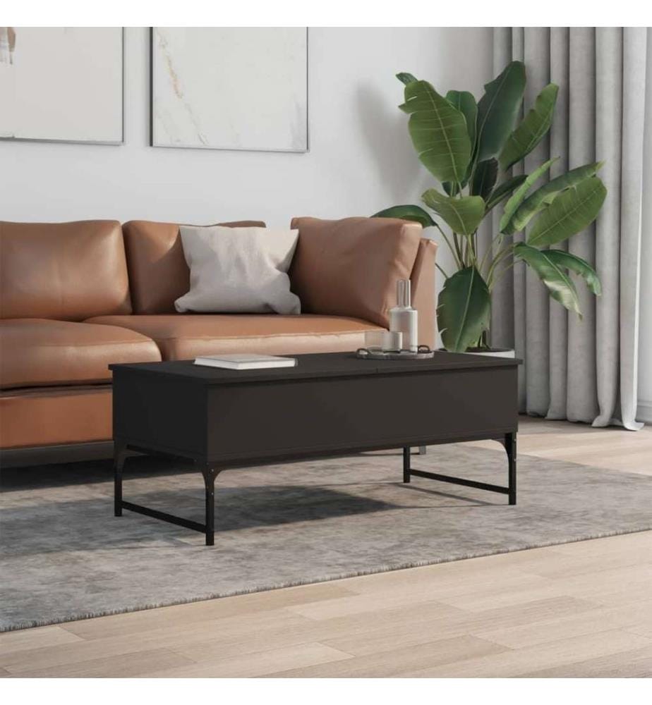 Couchtisch Schwarz 100x50x40 cm Holzwerkstoff und Metall