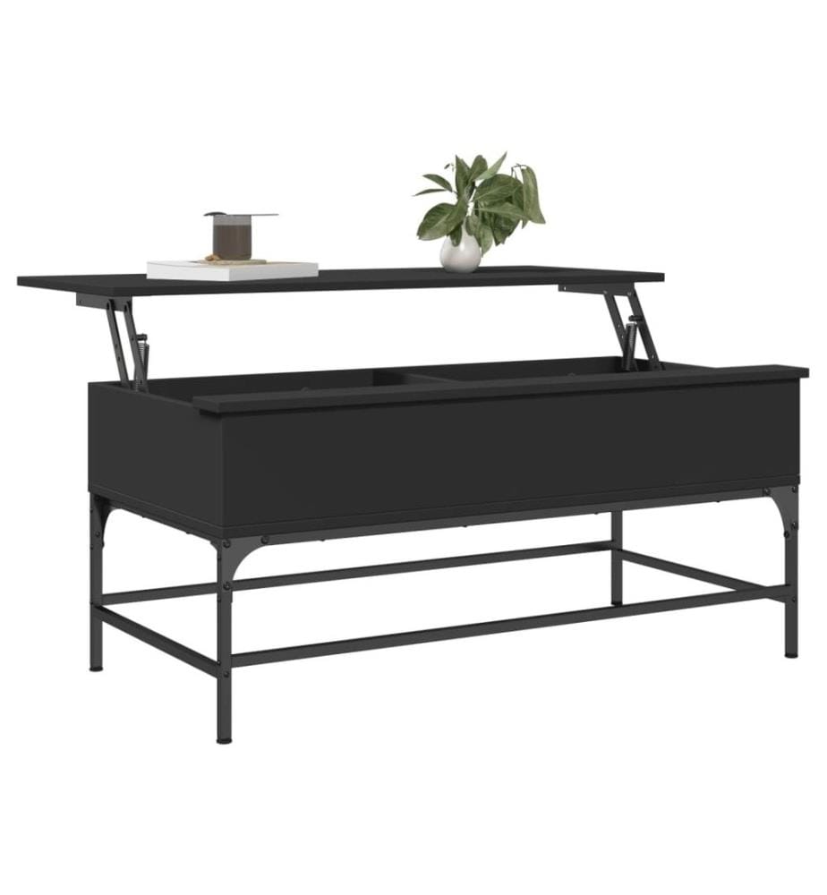 Couchtisch Schwarz 100x50x45 cm Holzwerkstoff und Metall