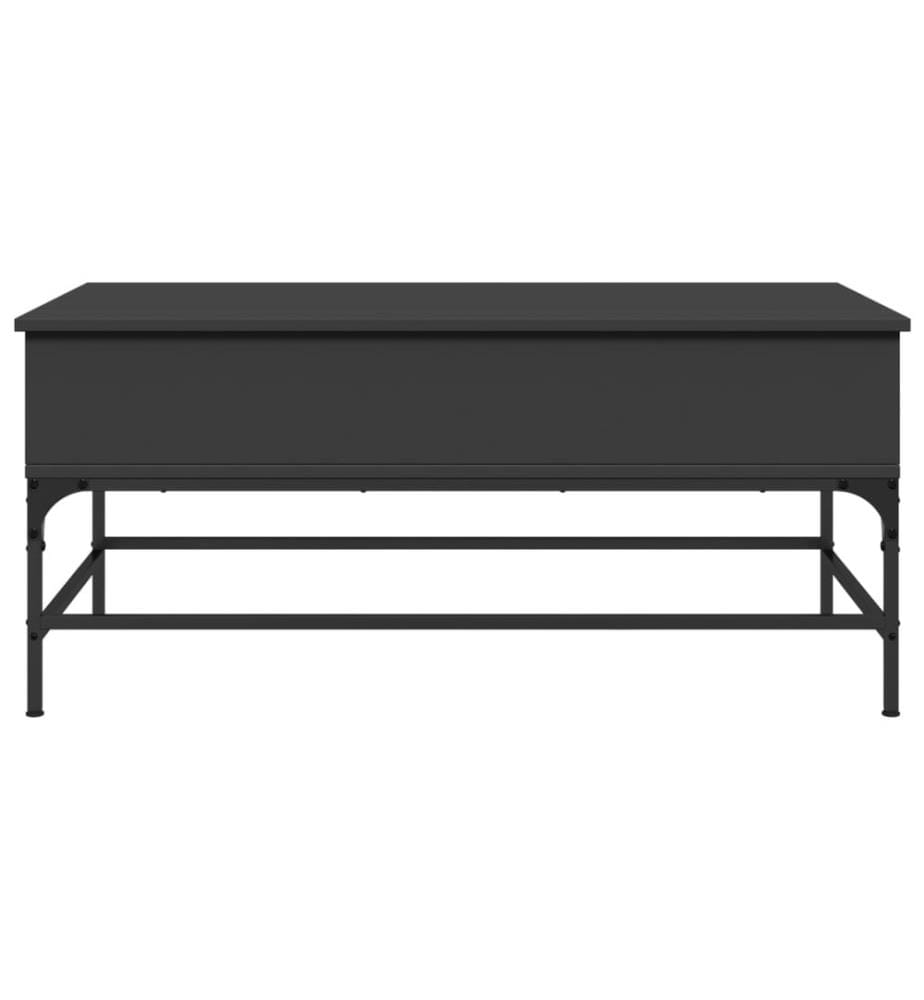 Couchtisch Schwarz 100x50x45 cm Holzwerkstoff und Metall