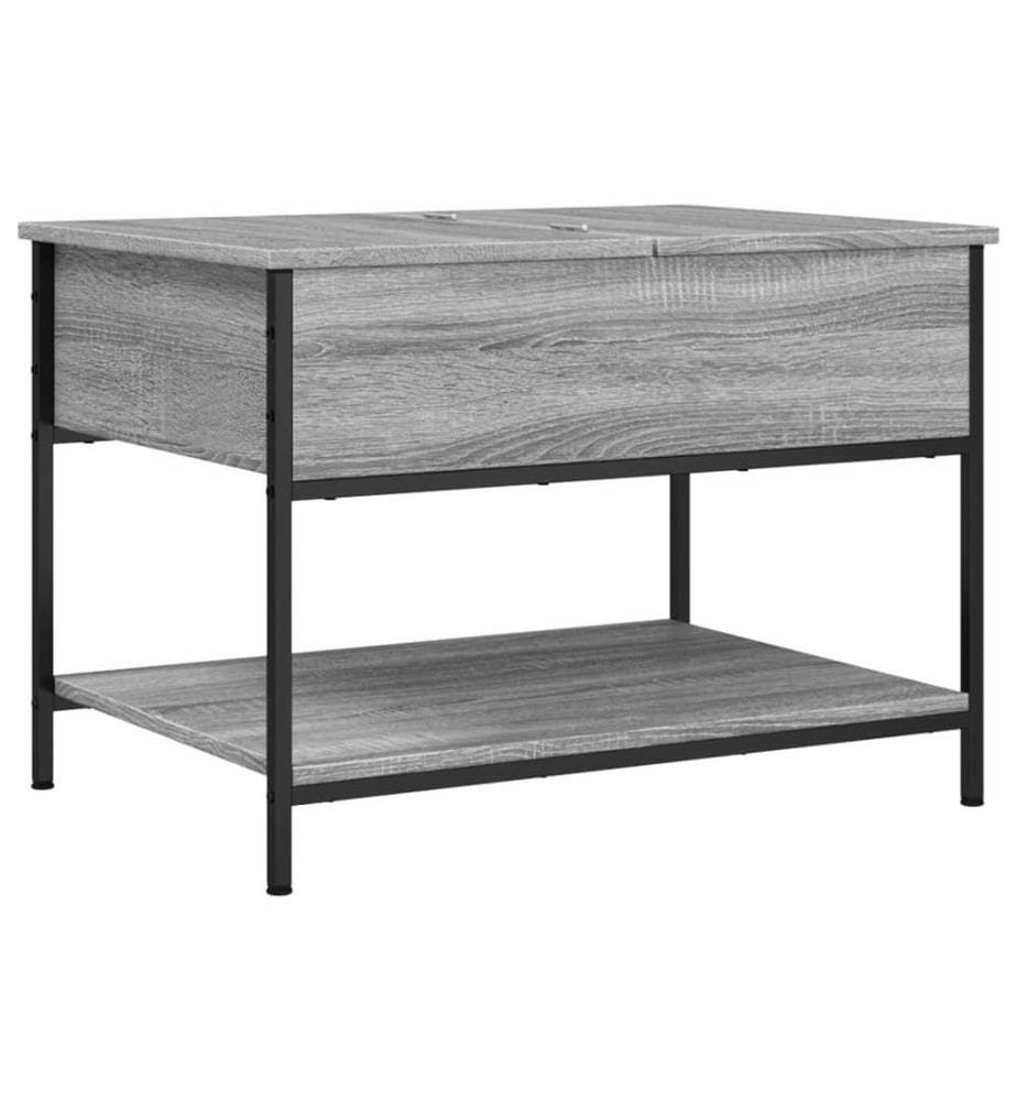 Couchtisch Grau Sonoma 70x50x50 cm Holzwerkstoff und Metall