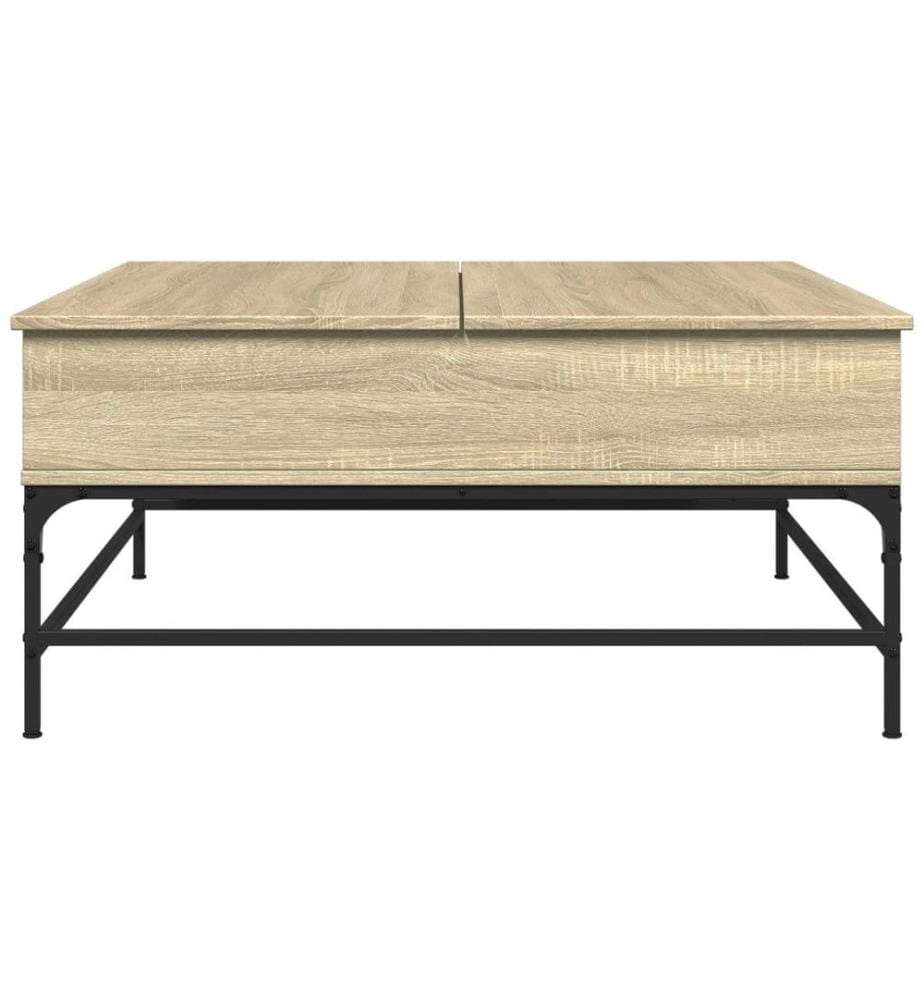 Couchtisch Sonoma-Eiche 95x95x45 cm Holzwerkstoff und Metall