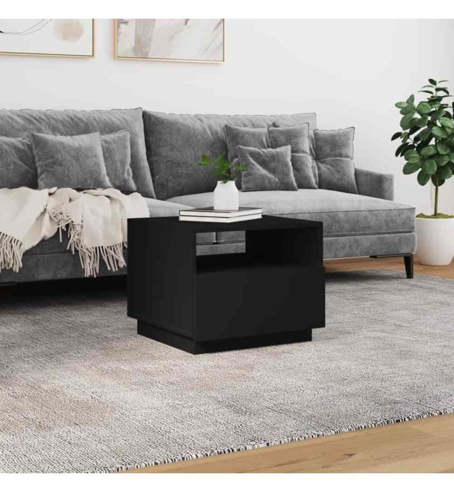 Couchtisch mit LED-Leuchten Schwarz 50x49x40 cm