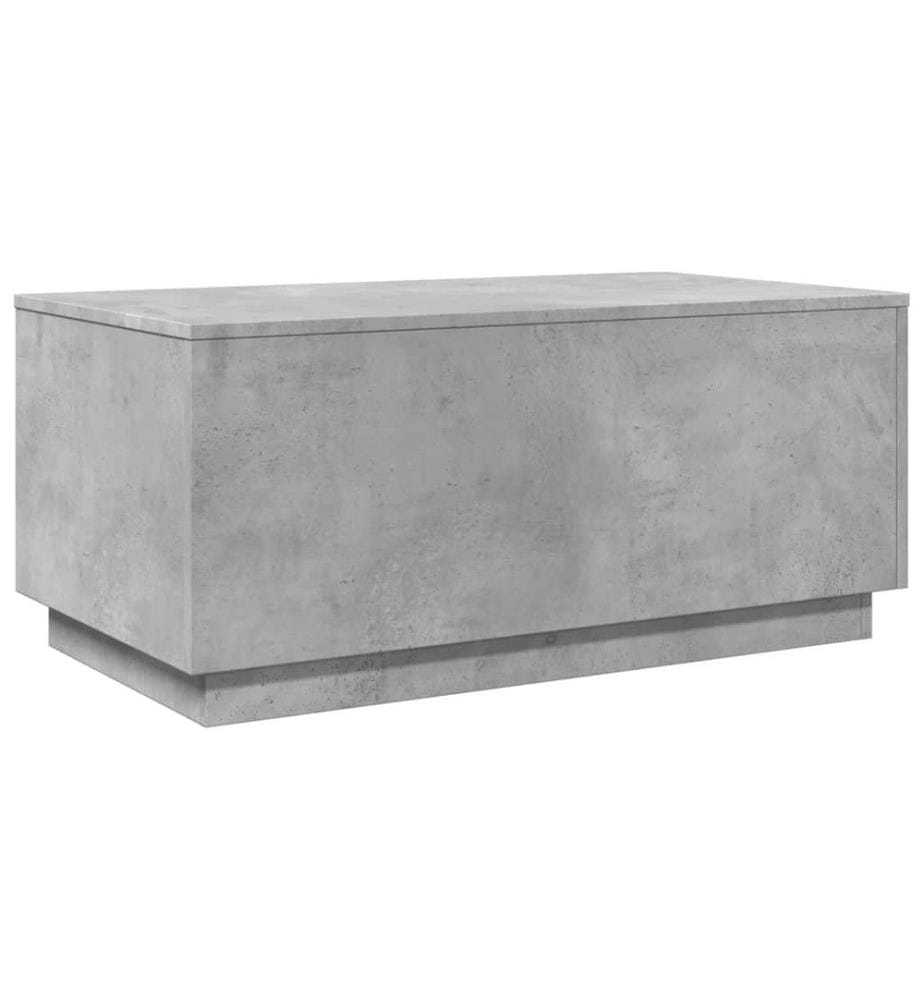 Couchtisch mit LED-Leuchten Betongrau 90x50x40 cm
