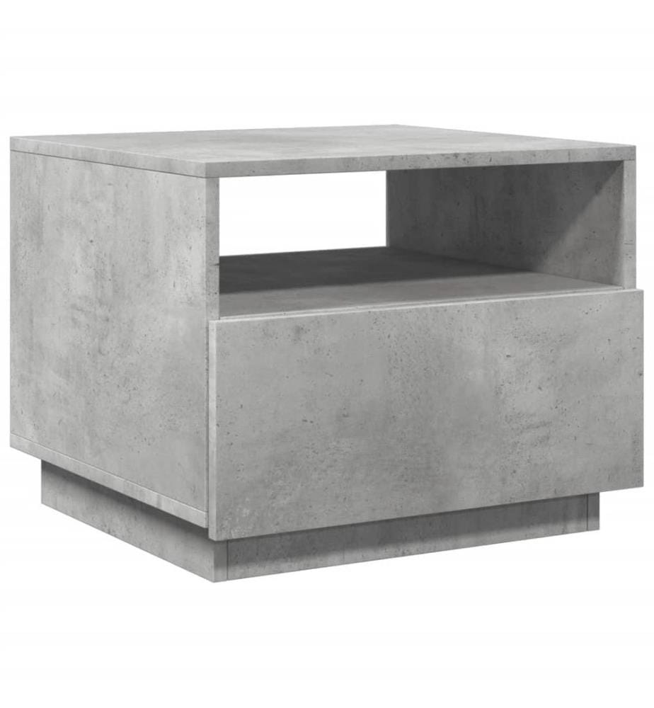 Couchtisch mit LED-Leuchten Betongrau 50x49x40 cm