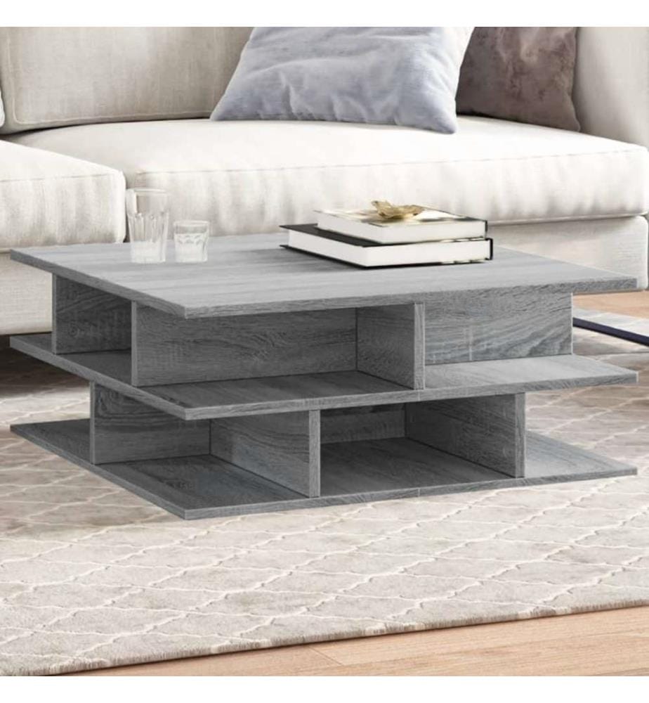 Couchtisch Grau Sonoma 70x70x29 cm Holzwerkstoff