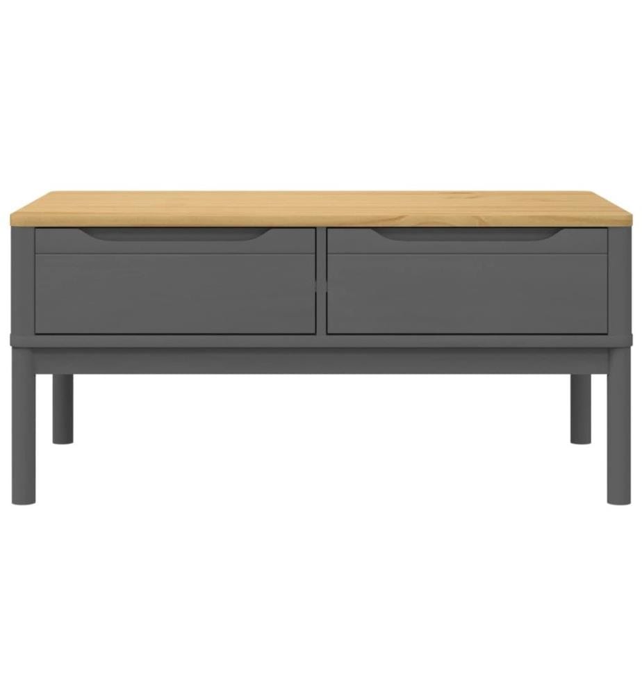 Couchtisch FLORO Grau 99x55,5x45 cm Massivholz Kiefer
