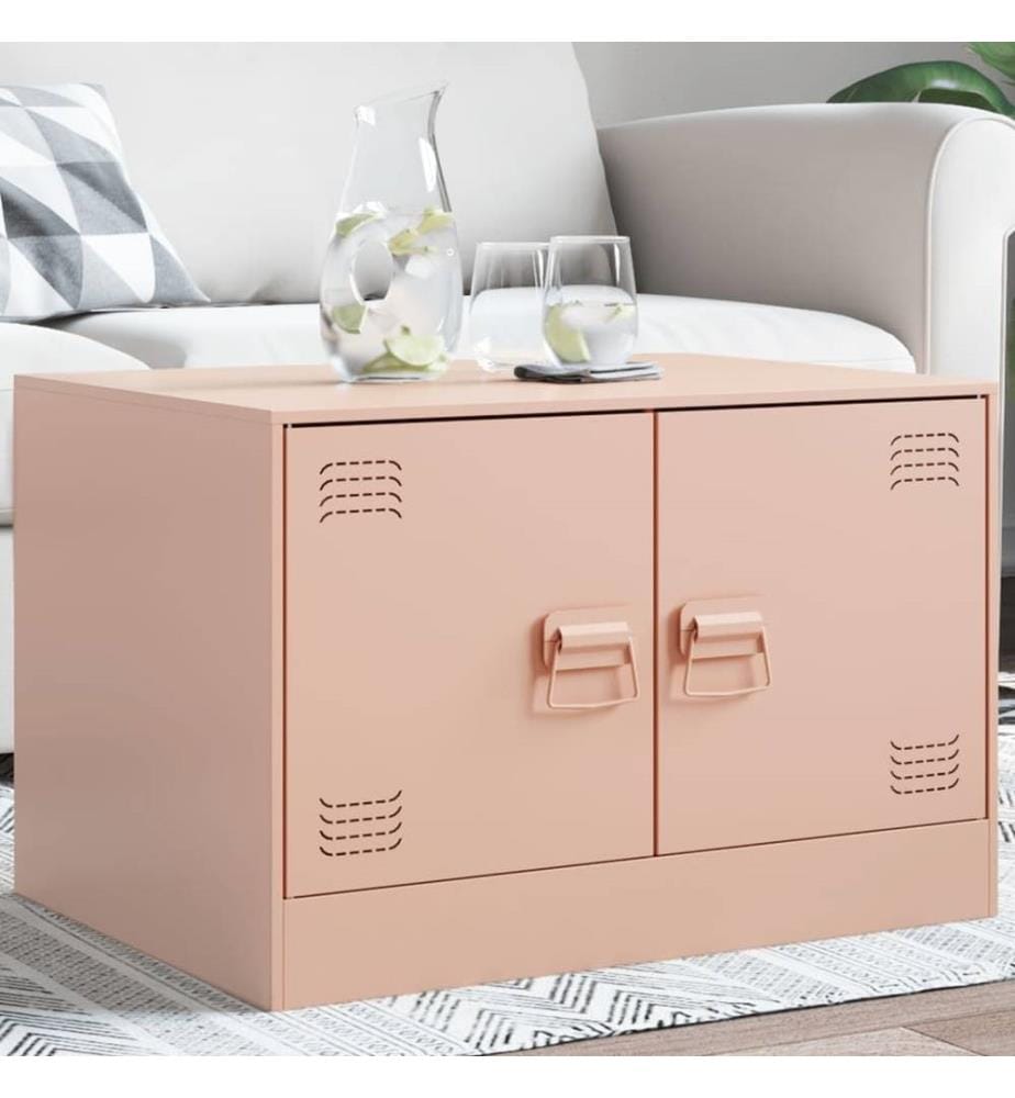 Couchtisch Rosa 67x50x44 cm Stahl