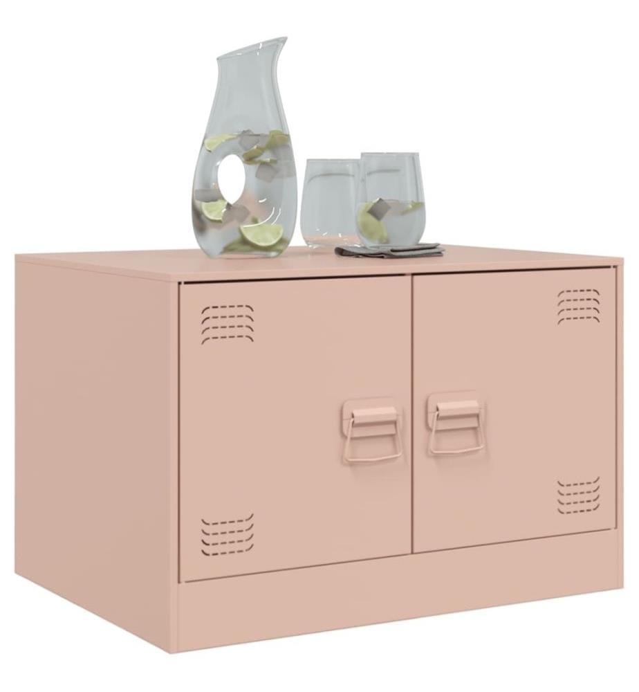 Couchtisch Rosa 67x50x44 cm Stahl