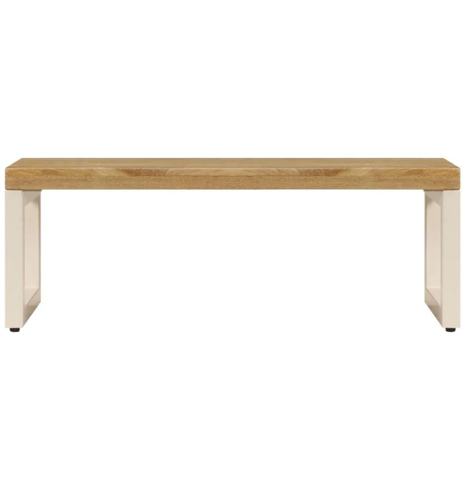 Couchtisch 100x50x35 cm Mango Massivholz und Stahl