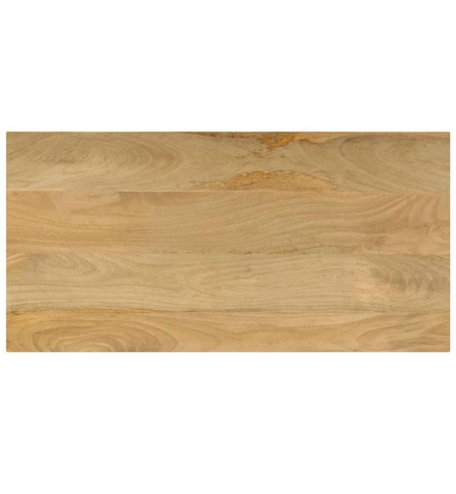 Couchtisch 100x50x35 cm Mango Massivholz und Stahl