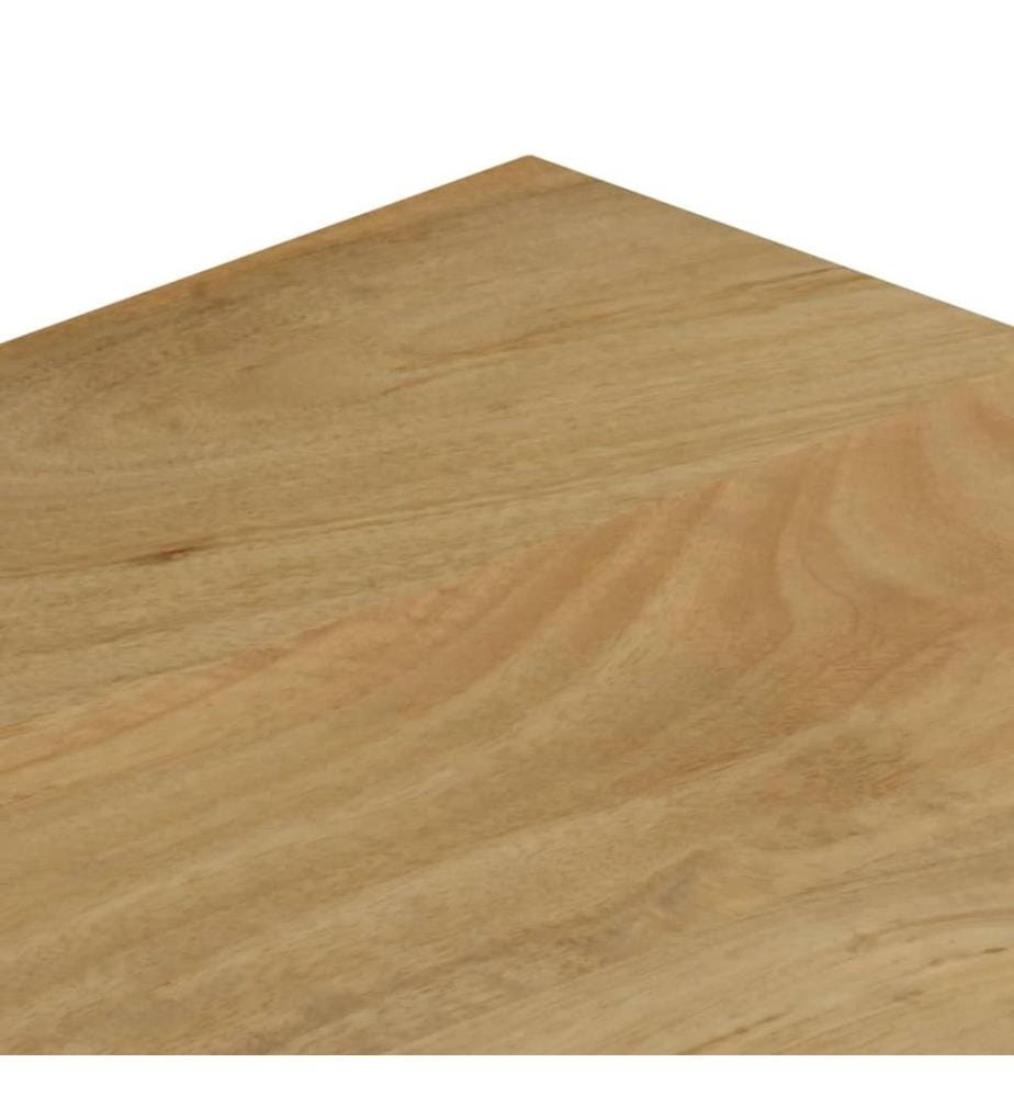 Couchtisch 100x50x35 cm Mango Massivholz und Stahl