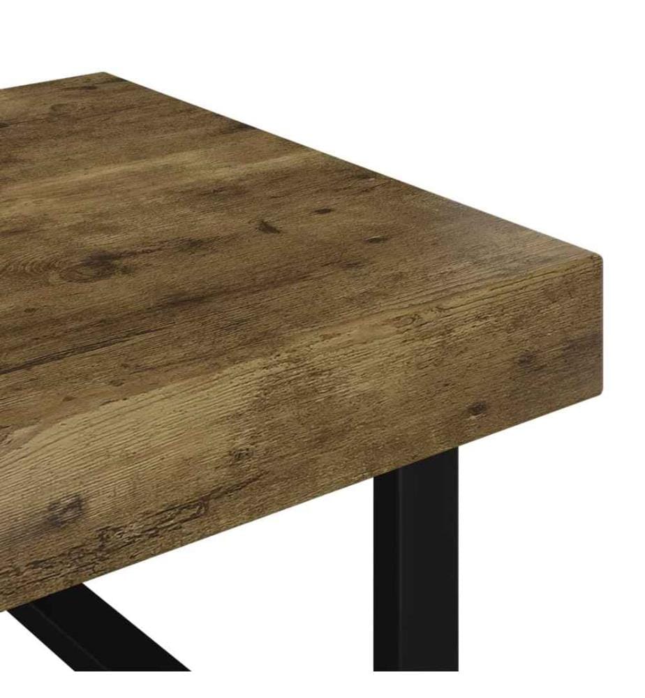 Table basse Marron foncé et noir 120x60x40 cm MDF et fer