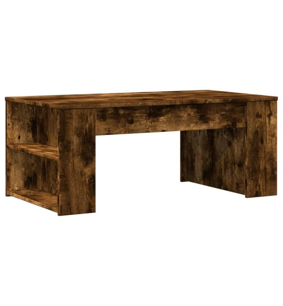 Table basse chêne fumé 102x55x42 cm bois d'ingénierie