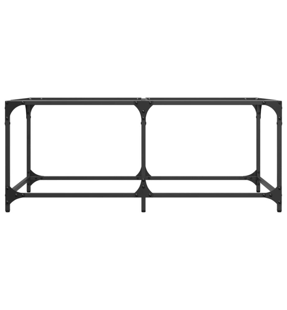 Couchtisch mit Glasplatte Transparent 98,5x50x40 cm Stahl