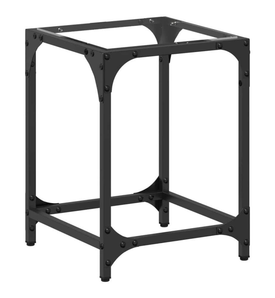 Couchtisch mit Glasplatte Transparent 30x30x40 cm Stahl