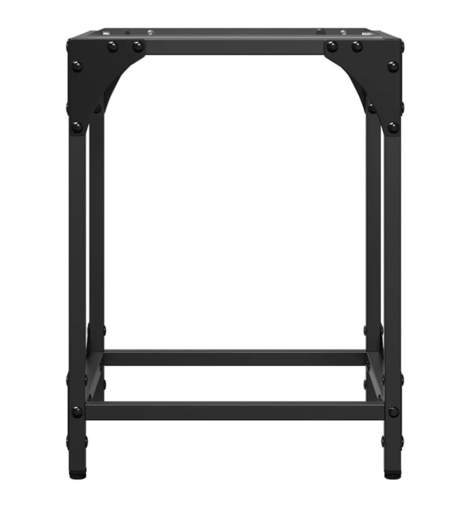 Couchtisch mit Glasplatte Transparent 30x30x40 cm Stahl