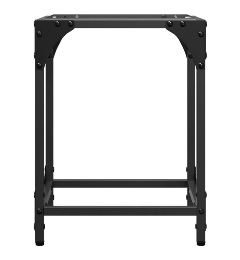 Couchtisch mit Glasplatte Transparent 30x30x40 cm Stahl