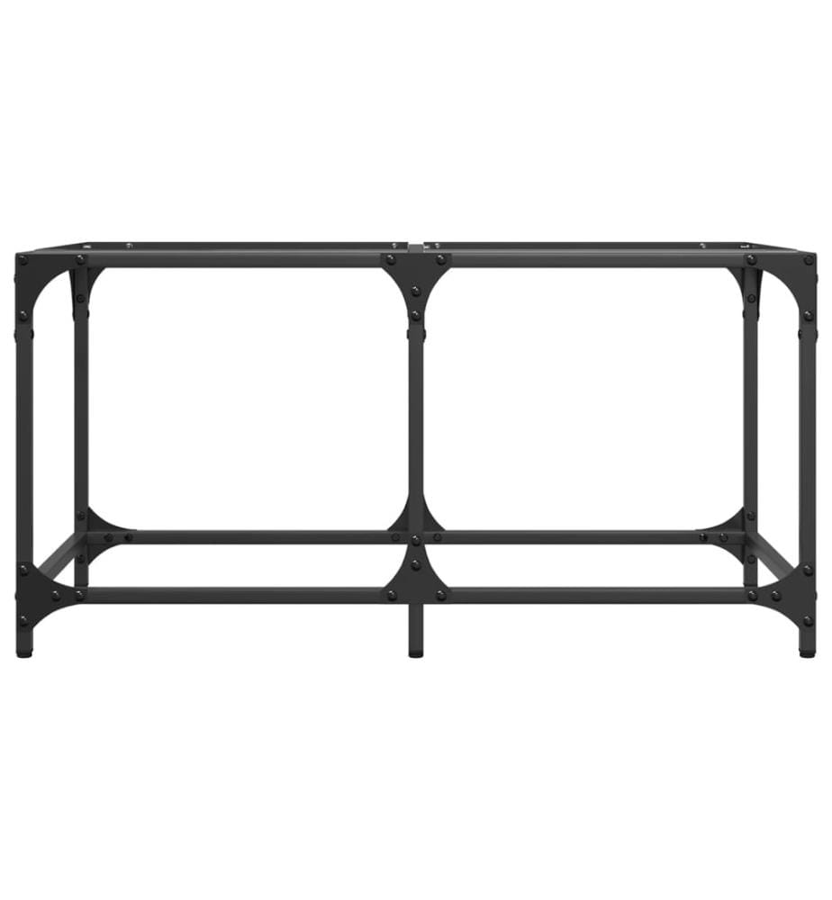 Couchtisch mit Glasplatte Transparent 78,5x40x40 cm Stahl