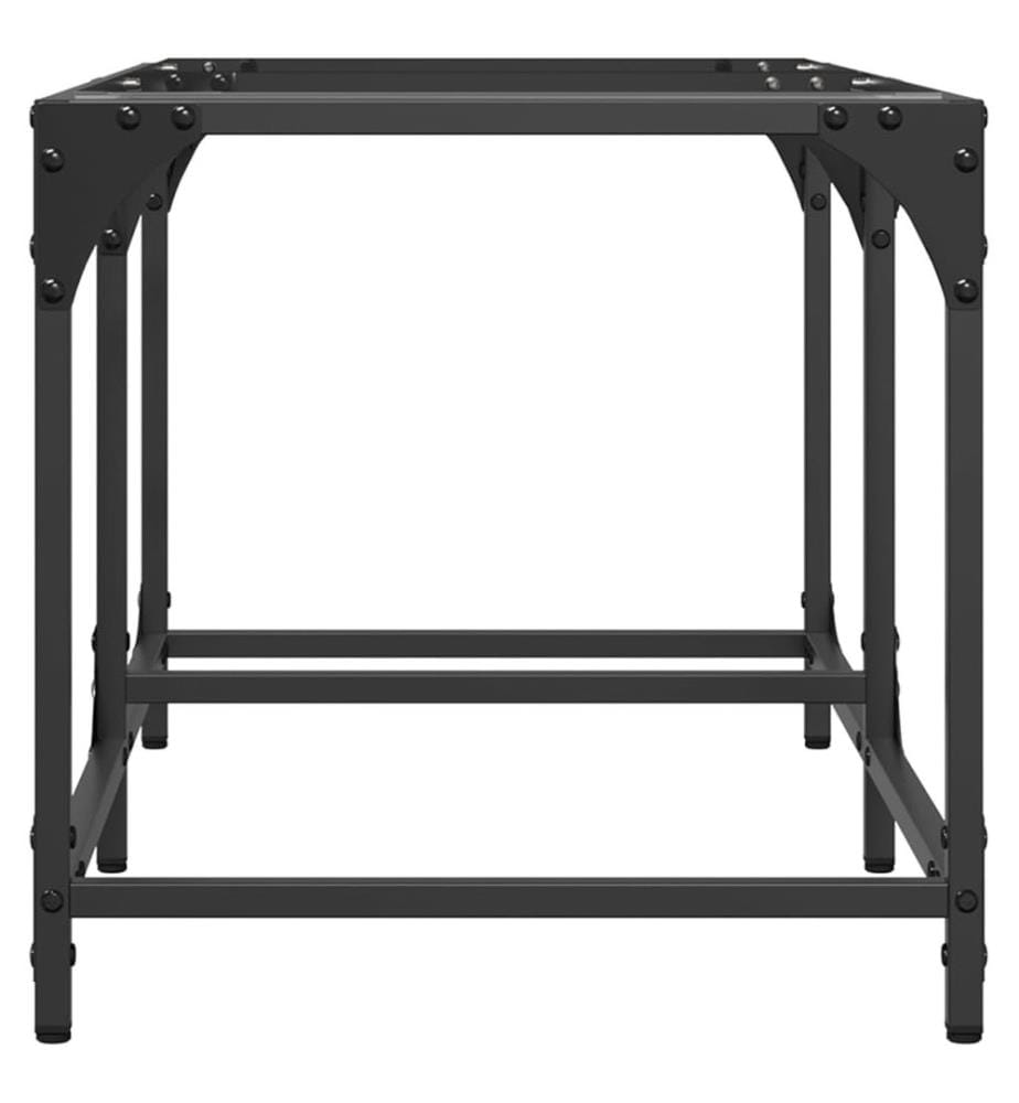Couchtisch mit Glasplatte Transparent 78,5x40x40 cm Stahl