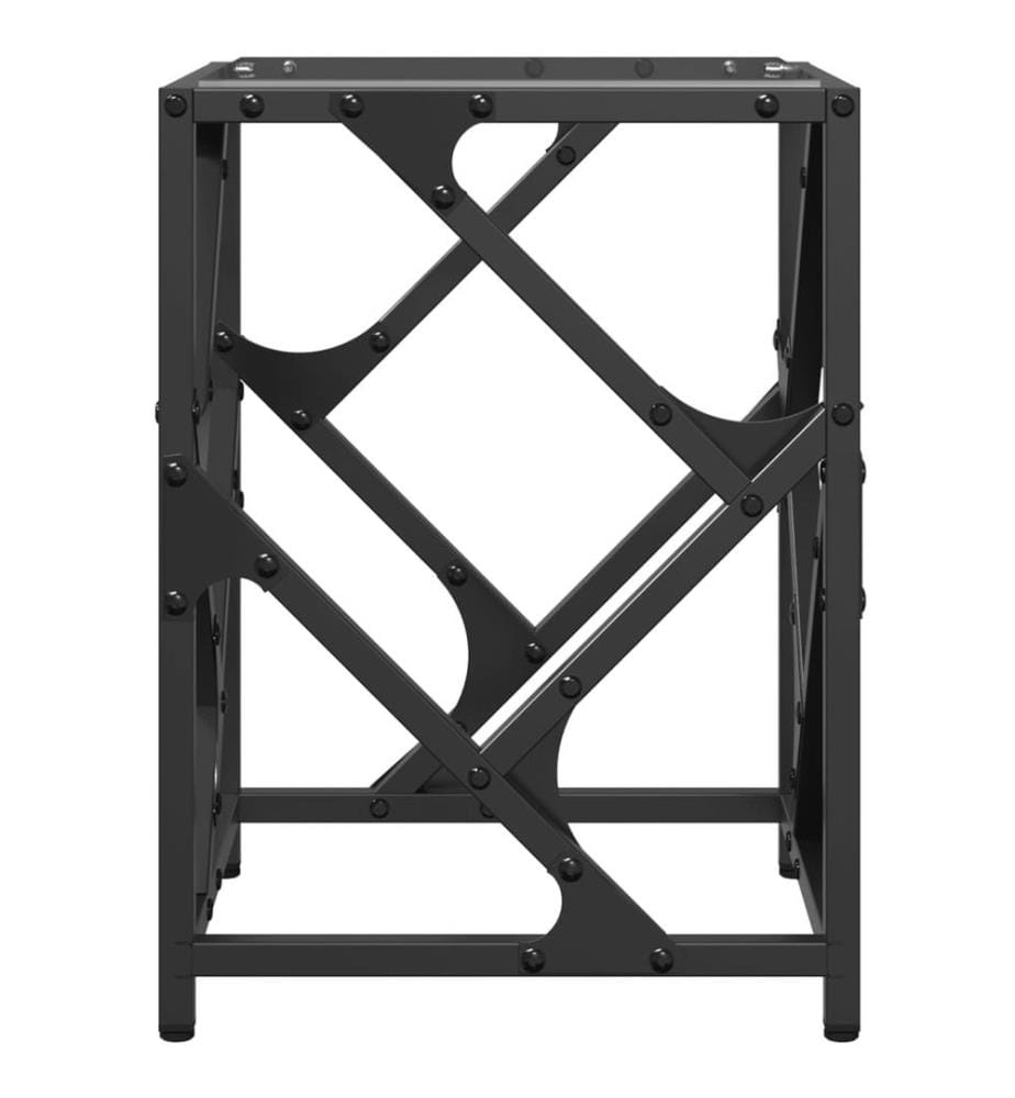 Couchtisch mit Glasplatte Transparent 30x30x41 cm Stahl